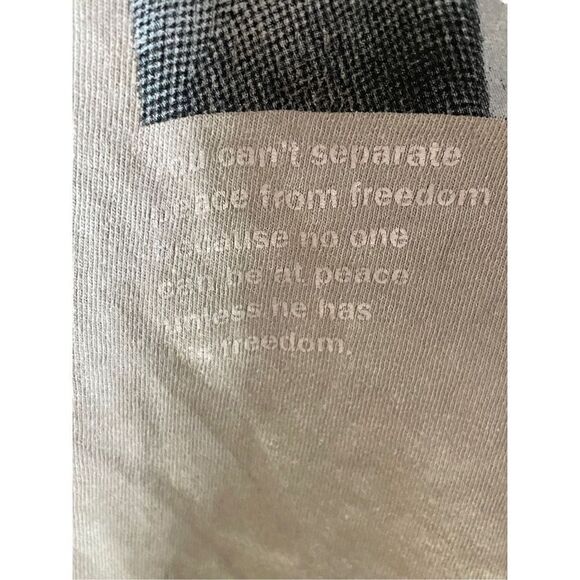 Malcolm X T-Shirt Light Gray Size Medium/Large - Picture 7 of 8